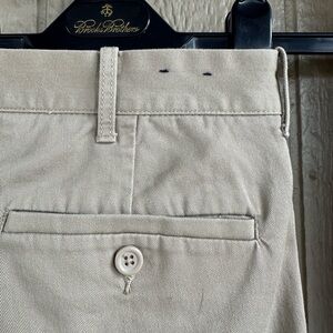 J CREW ⚓️ Men’s Khaki Cotton Stretch Flat Front Chinos - Size 33/32